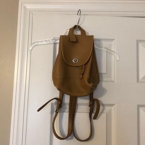 Vintage Tan Coach 9960 Leather Backpack Purse